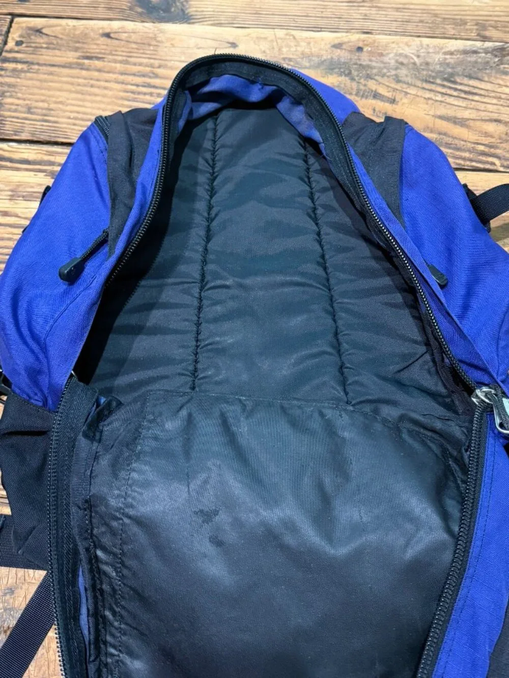 North Face Wasatch Backpack Purple Blue Hiking School Travel Bag VINTAGE 90s Y2K